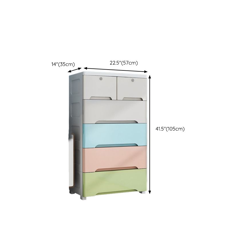 Scandinavian Dresser for Kids Plastic Baby Dresser with Drawers