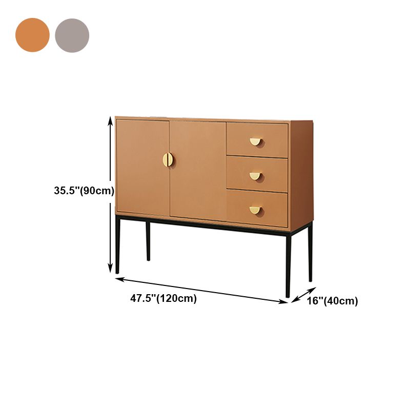 3-Drawer Engineered Wood Sideboard Glam Cabinets Credenza for Living Room