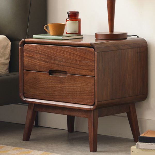 Black Walnut Bedside Table for Nursery Modern & Contemporary Nightstand