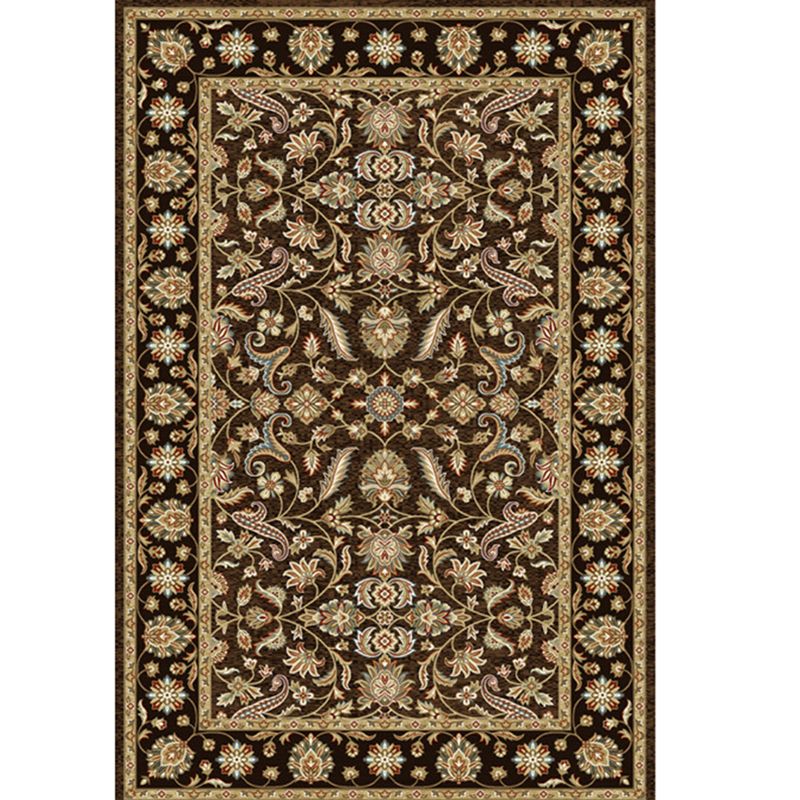 Tapis de tapis à imprimé tribal classique Polyester tapis de support non glissant pour décoration de la maison