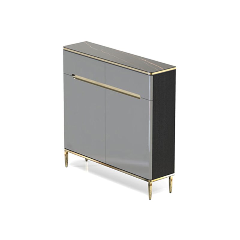 Glam Style Sideboard Gray Dining Sideboard Buffet for Living Room and Kitchen