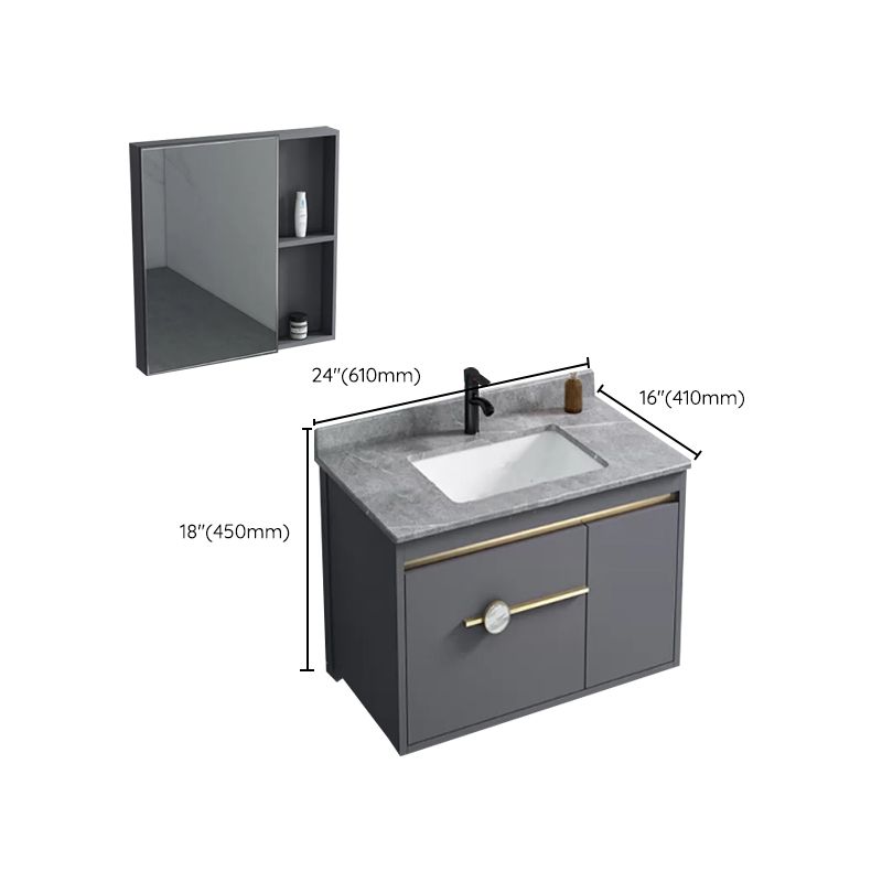 Glam Bathroom Vanity Set Wall Mount Faucet Included Bathroom Sink Vanity