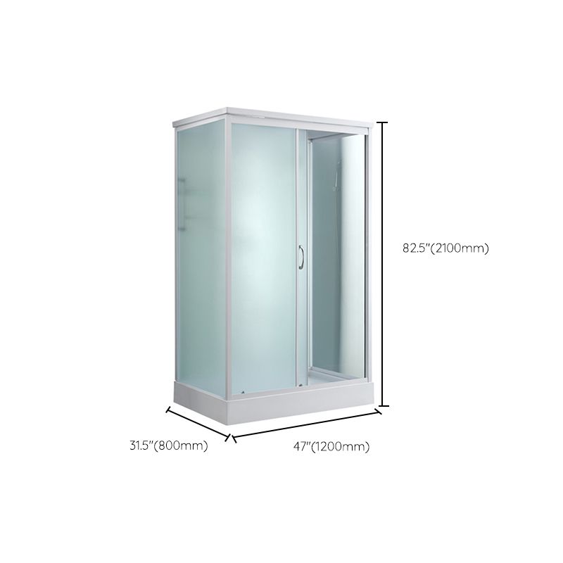 Modern Rectangle Shower Stall Tempered Framed Shower Stall for Bathroom