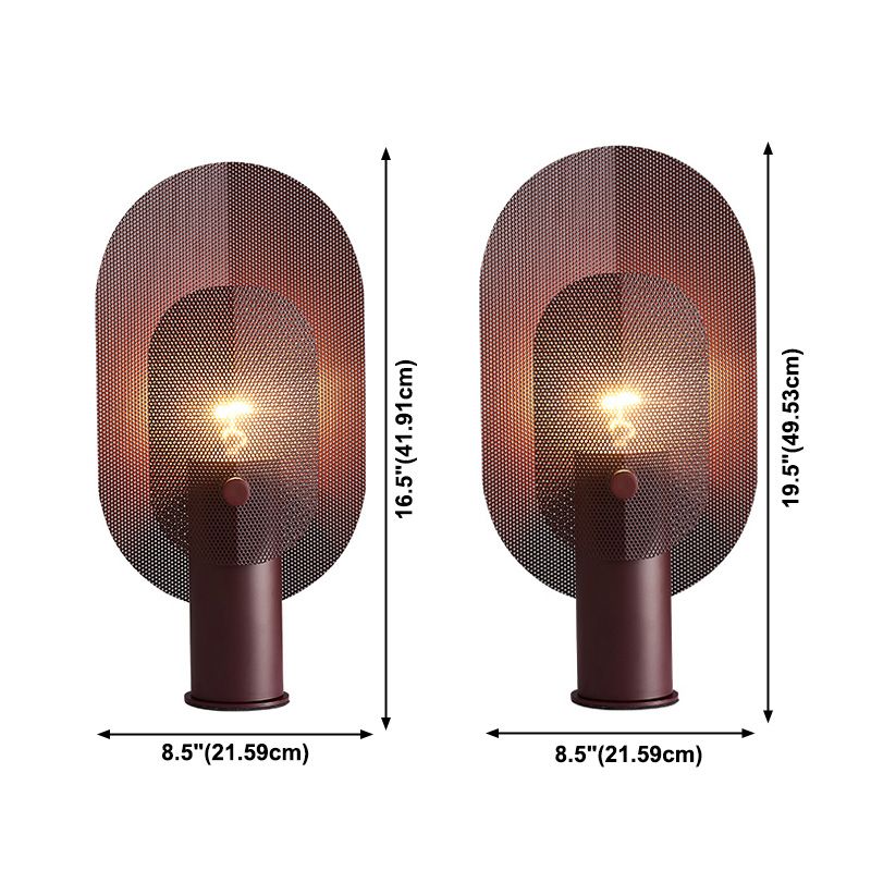 Creative Oval Table Light Postmodern Metal 1 Bulb Living Room Night Stand Lamp