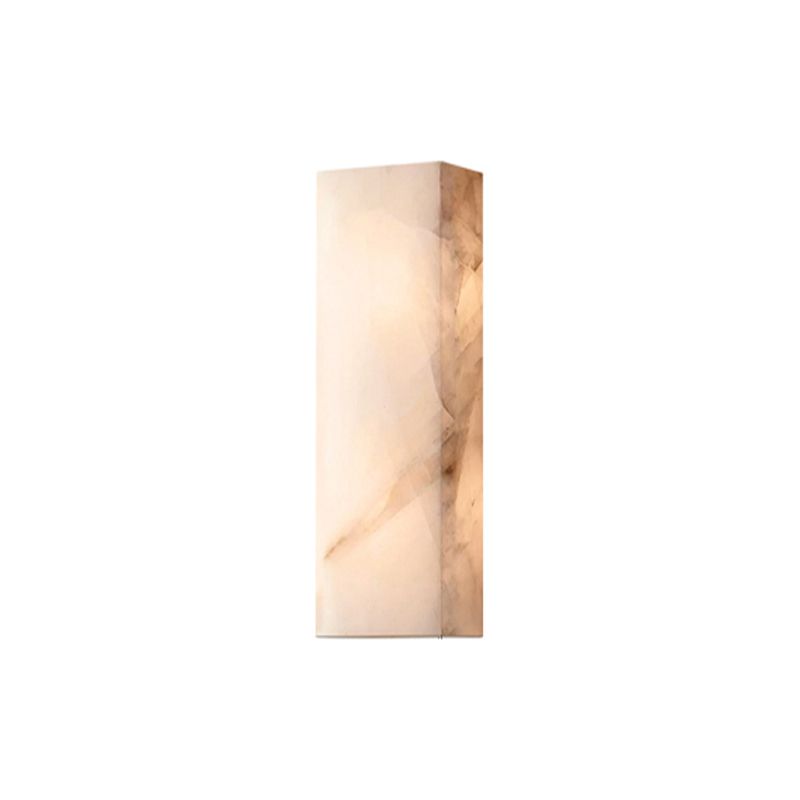 1 - Light Marble Wall Sconce Modernism LED Rectangle Wall Mount Fixture