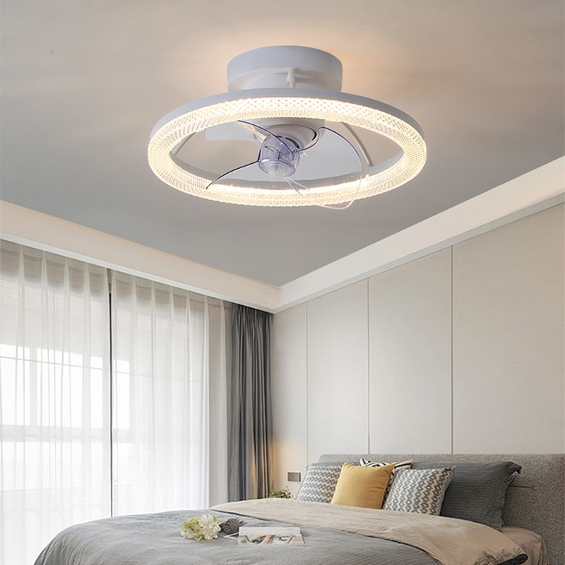 Round Shape Metal Ceiling Fans Modern Multi-Lights Ceiling Fan Lamp Fixture