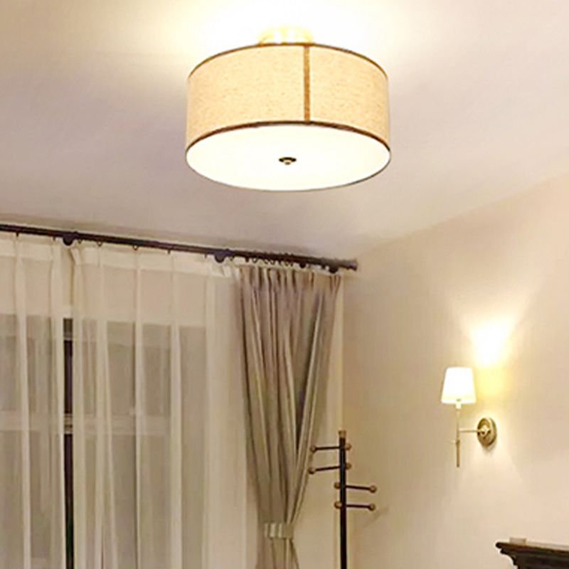 Simple Style Ceiling Mounted Fixture Fabric Ceiling Mount Light Fixture