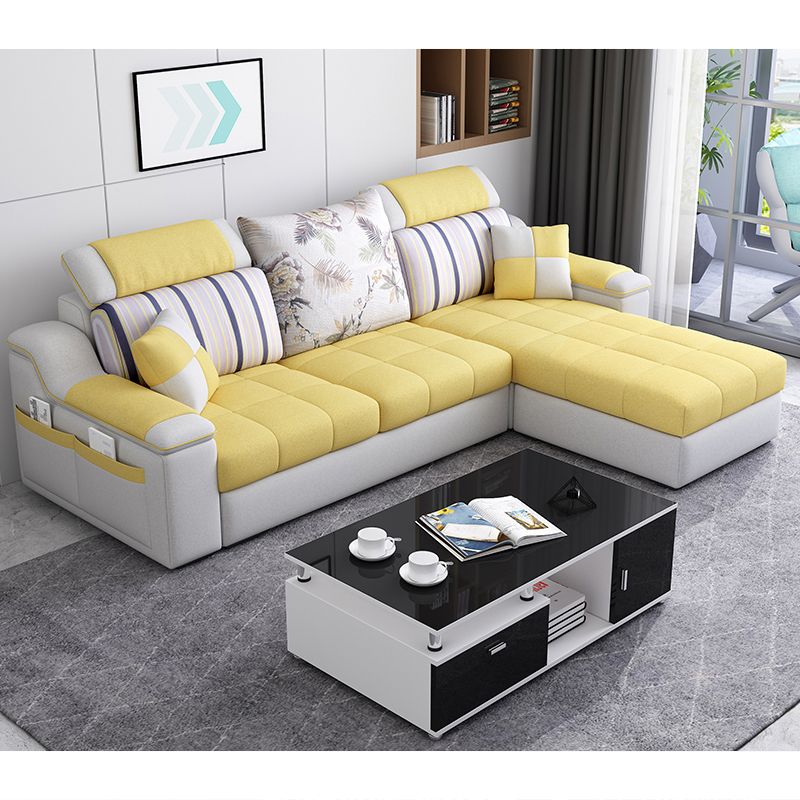 Casual Pillow Top Arm Sectionals 82.68"D x 57.09"W x 35.43"H Cushions Sofa with Storage