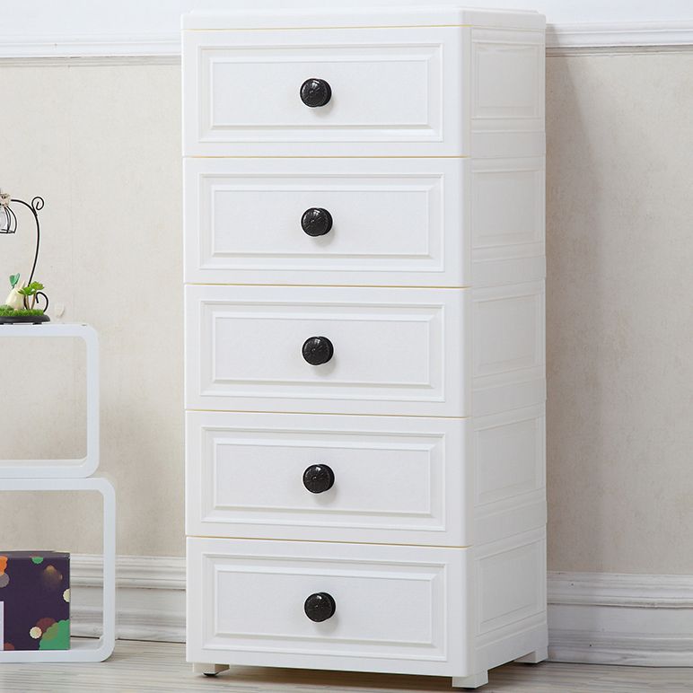 Vertical Lingerie Chest Contemporary Plastic Chest with Drawers for Bedroom