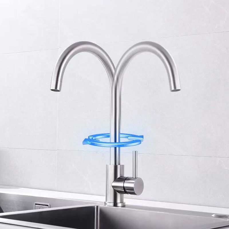 1-Handle Faucets Stainless Steel with Water Dispenser Standard Kitchen Faucet