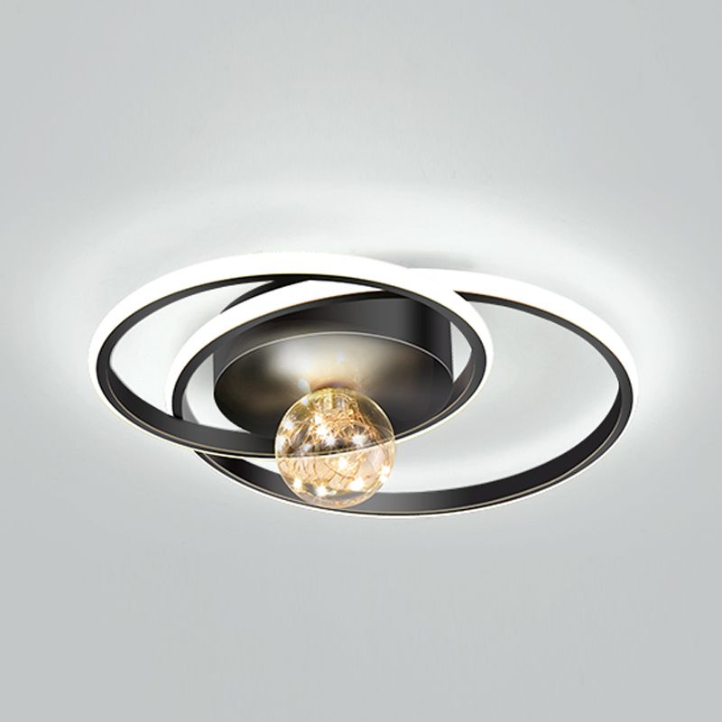 Gypsophila LED Flush Mount Light with Acrylic Shade Round Modern Ceiling Lamp