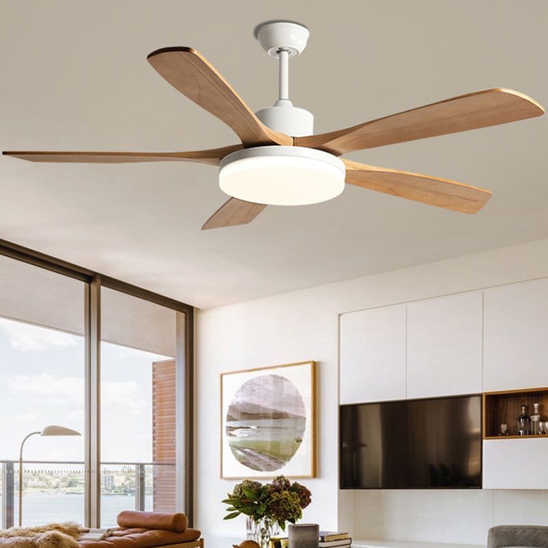 Nordic Ceiling Fan Light Fixture Wooden Ceiling Lamp for Bedroom