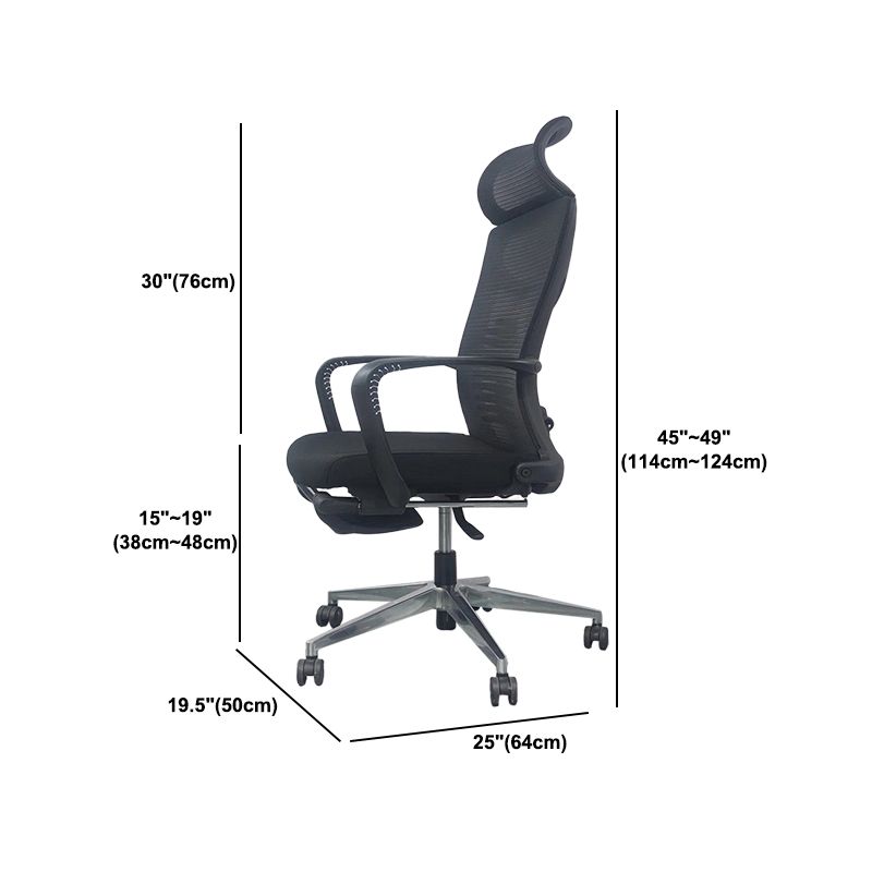 Modern & Contemporary Wheels Chair Black High Back Desk Chair