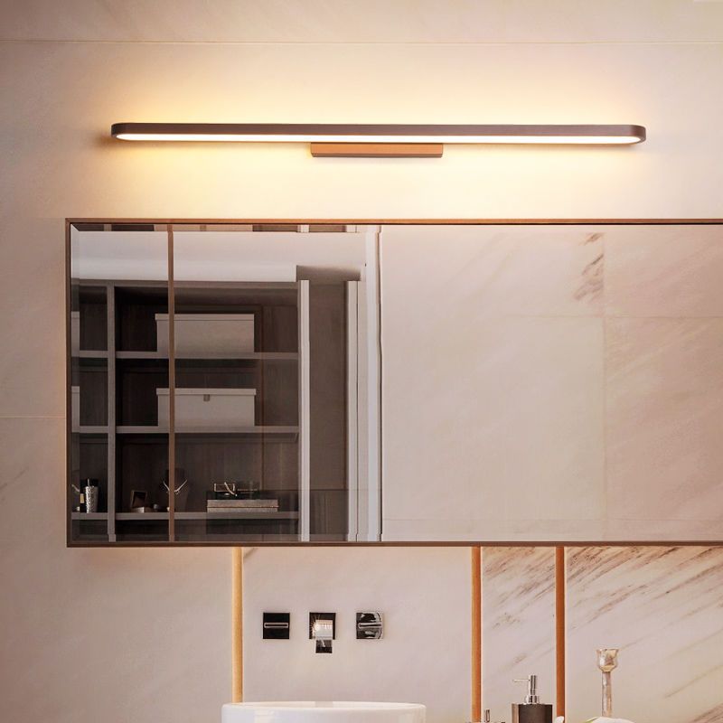 Moderna tocador LED Light Forma Mirror de forma delantera con sombra acrílica para el baño