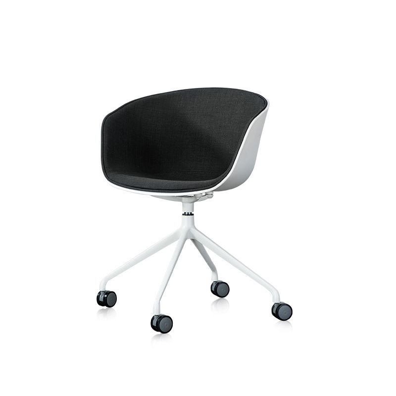 Modern Fabric Conference Chair Metal Chair with Wheels for Office