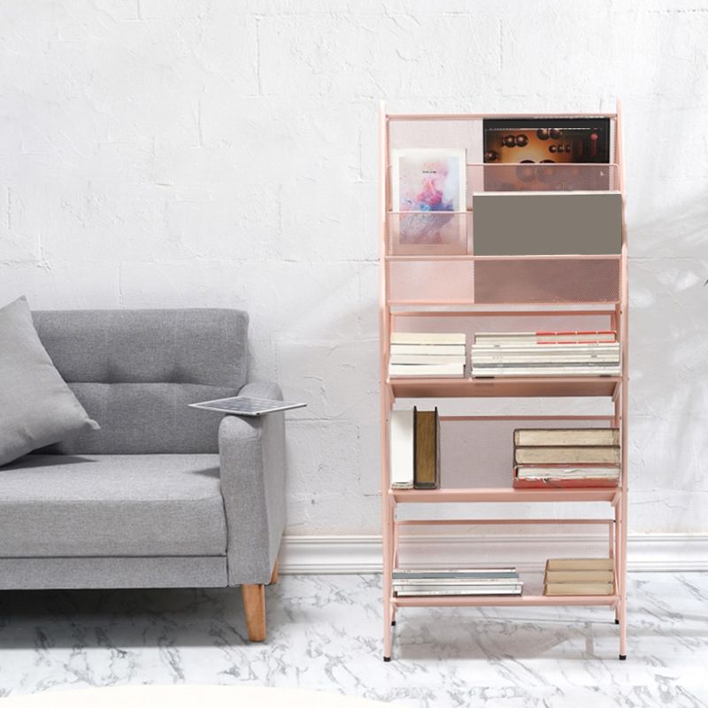 Modern Metal Book Shelf Etagere Multi Tiers Bookcase 11" Wide for Study Room