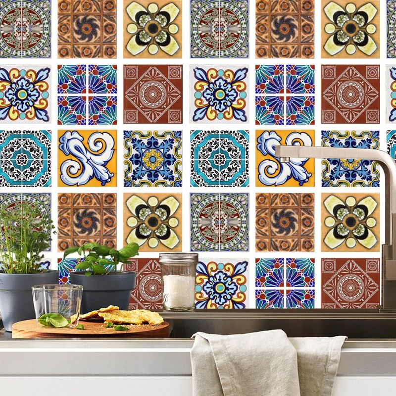 Self-Adhesive Tiles Wallpaper Panels Bohemian PVC Wall Covering for Accent Wall, 8.6-sq ft