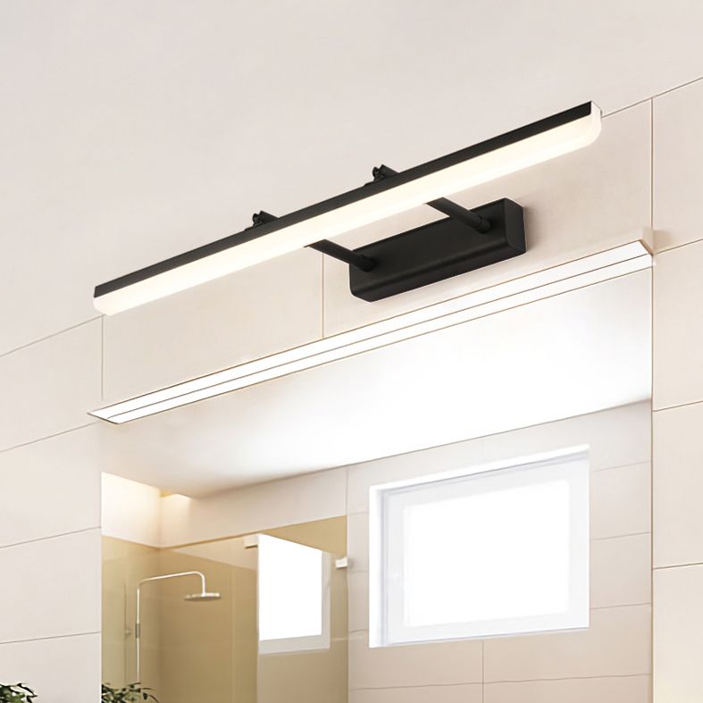 Metal Linear Wall Lighting Fixture Contemporary LED Wall Light Fixture for Bathroom