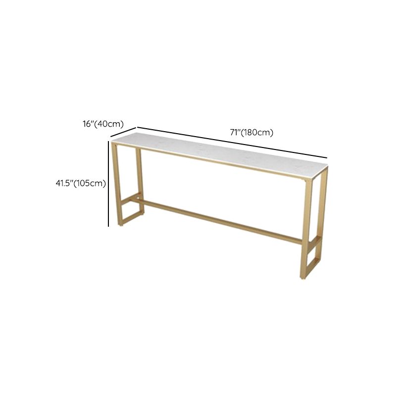 Wood Contemporary Style Rectangle Bar Wine Table for Living Room