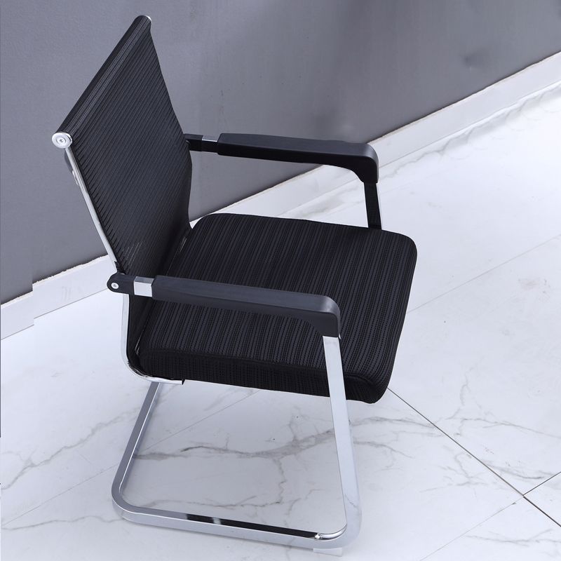 Modern Black and Orange Steel Desk Chair with Mid and High Back Home Office Chair