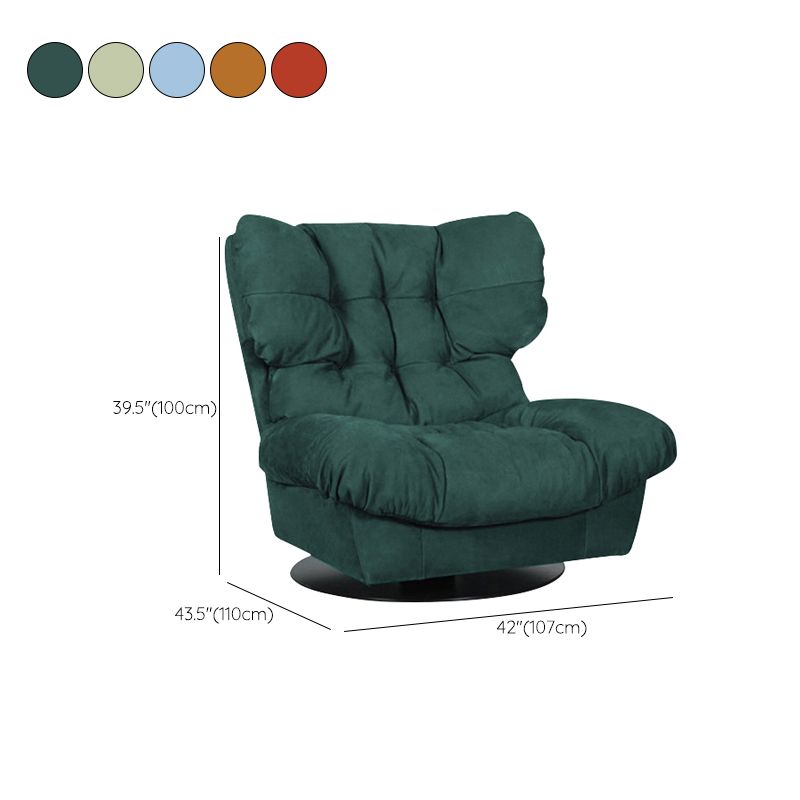 Contemporary Recliner Chair Swivel Base Fabric Indoor Solid Color Standard Recliner