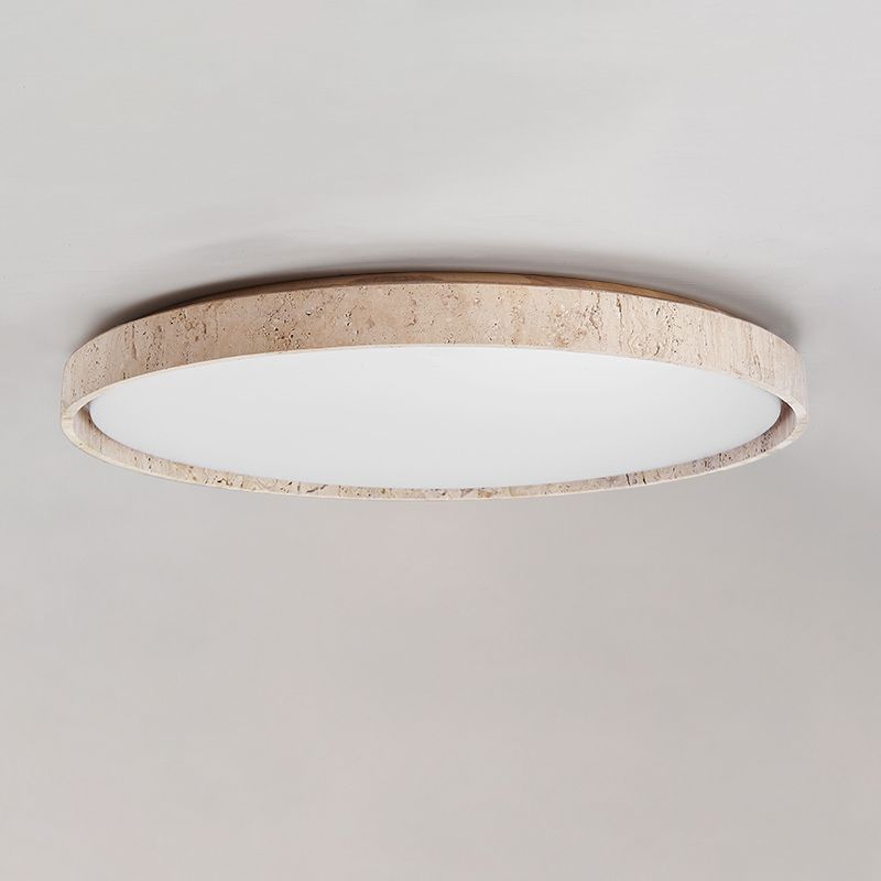 Modern Simple Wooden Ceiling Lamp Round Shape LED Ceiling Light for Living Room