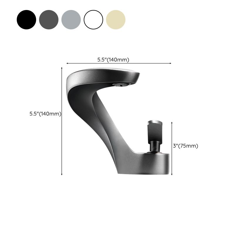 Modern Style Faucet Bathroom Lever Handle Brass Washroom Faucet