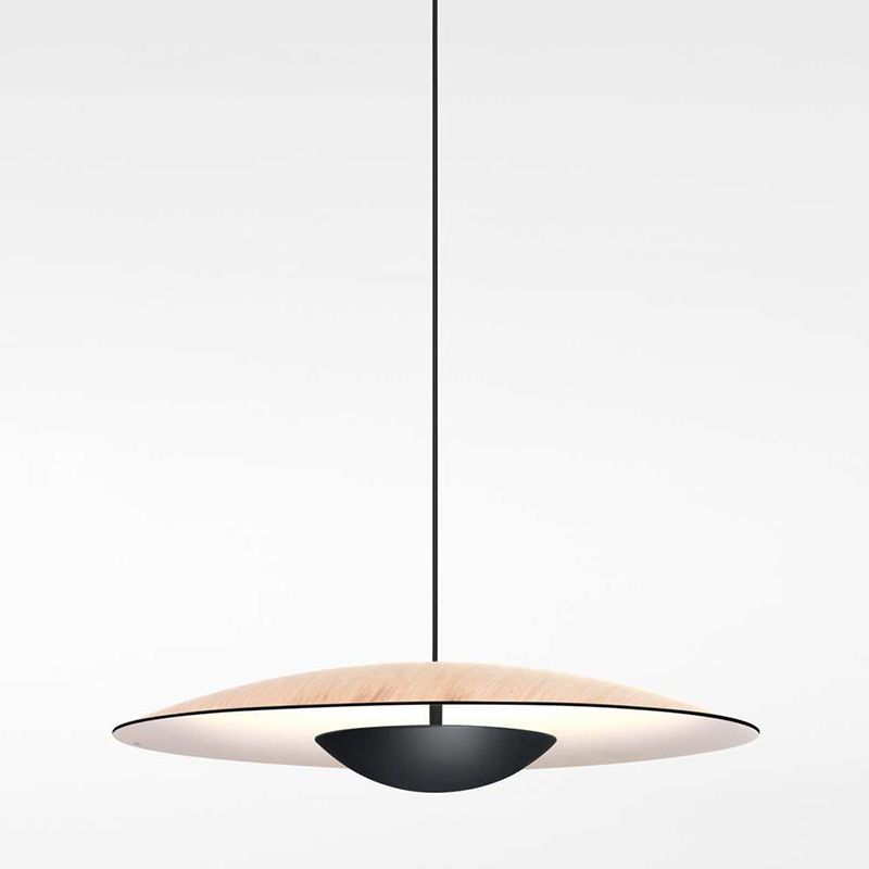 Nordic Modern Creative Metal Pendant Light Flat Round LED Small Suspension Light  for Bedroom