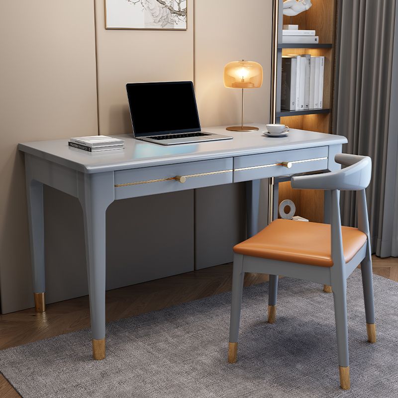 Modern Home Office Desk Parsons Base Wood Writing Desk , 29.5"H