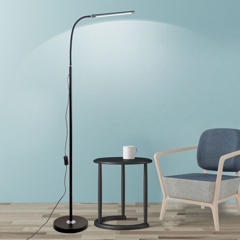 Linear Shape Metal Floor Lamp Modern Style 1 Light Floor Lamp Fixture