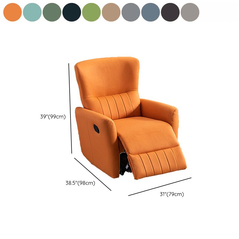 Contemporary Swivel Rocker Standard Recliner 31" Wide Solid Color Recliner Chair