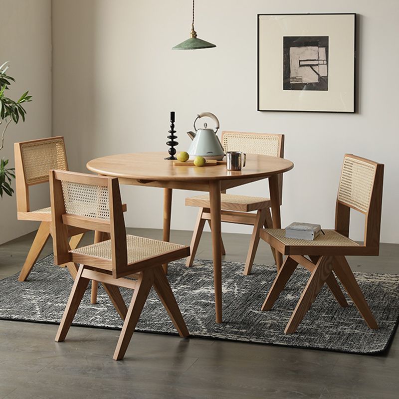 Armless Dining Chairs Modern Solid Wood Side Chairs for Dining Room