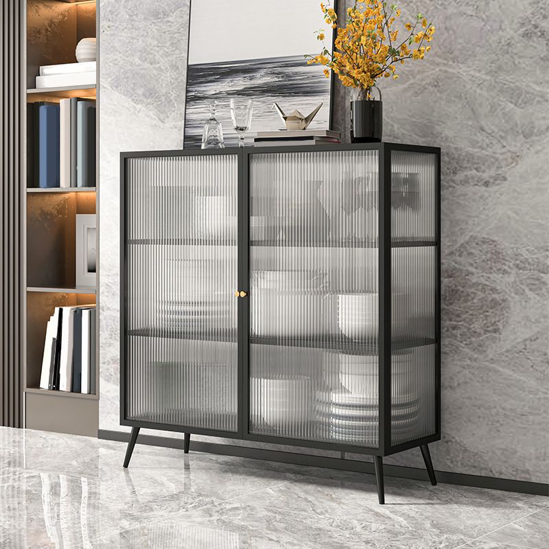 Modern Storage Cabinet Glass Door Display Cabinet for Dining Room