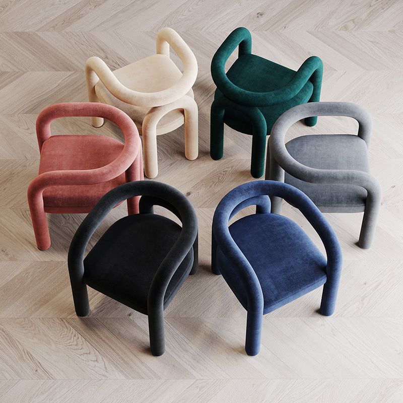 Modern Upholstered Side Chairs for Home Open Back Dining Side Chair