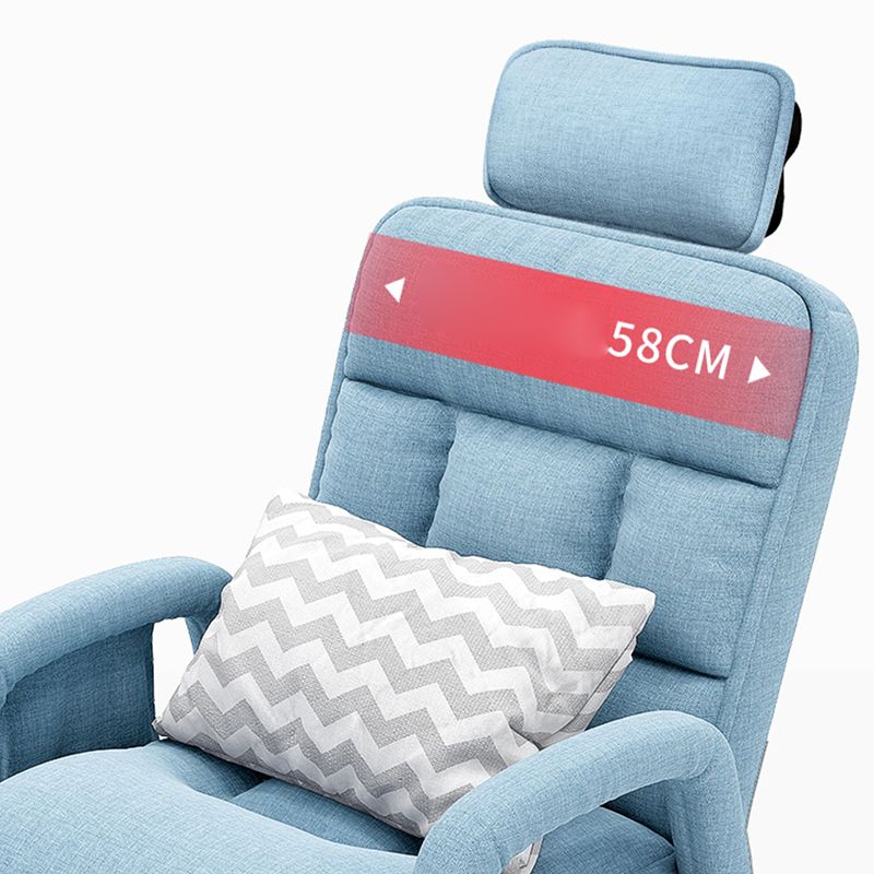 Metal Single Ergonimic Recliner with Pillow Adjustable Solid Color