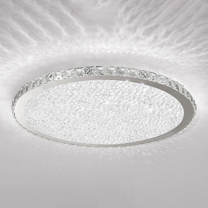 1 Light Circle Ceiling Lamp Modern Style Crystal Ceiling Lighting for Living Room