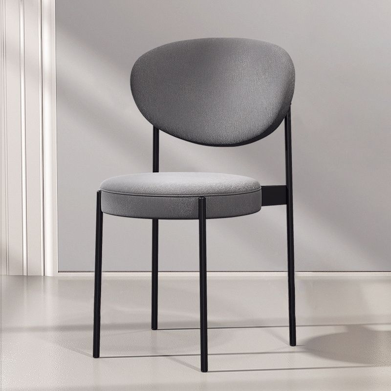 Metal Scandinavian Dining Chair Dining Room Open Back Dining Side Chair