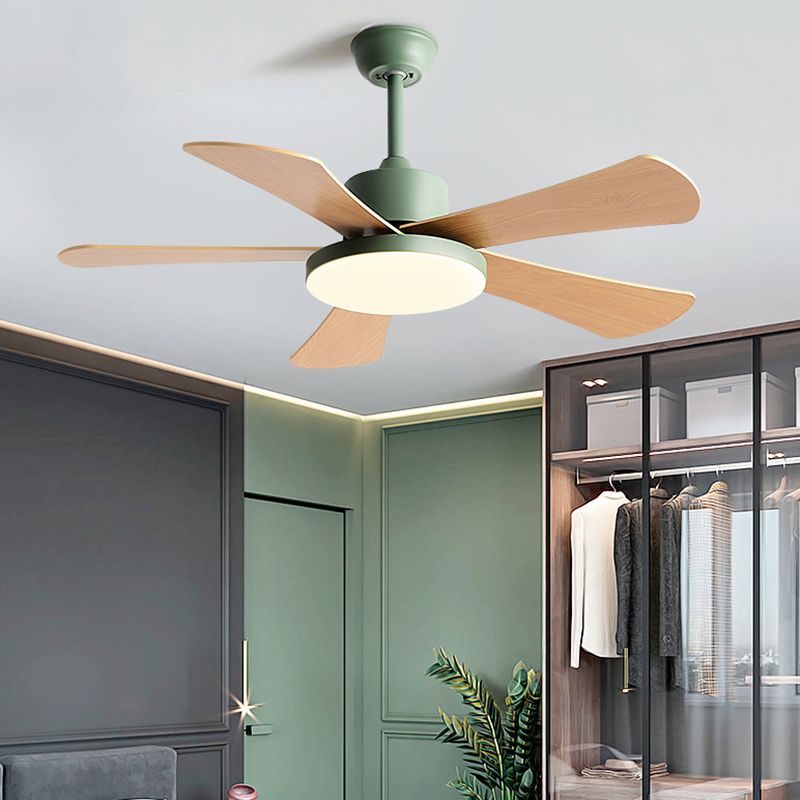 Modern Colorful Ceiling Fan Light Metal 1 Light LED Ceiling Fan for Kid's Room