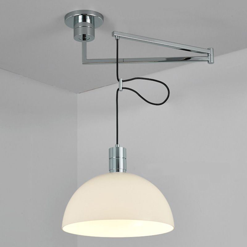 Warehouse Style Bowl Shade Pendant Lamp 1 Head Metal Hanging Light with Movable Design