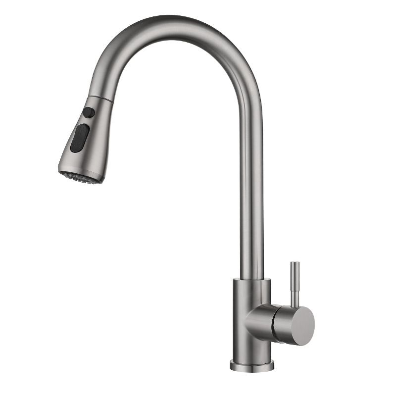 Modern Touch Sensor Kitchen Faucet Stainless Steel Swivel Spout with Pull down Sprayer