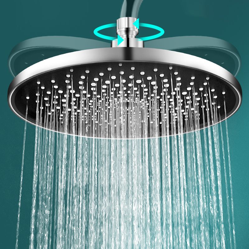 Contemporary Shower Head Combo Rain Fall Chrome Wall-Mount Shower Head