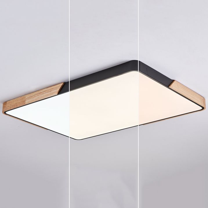 Modern Style Rectangular Shape Ceiling Lamp Metal 1 Light Ceiling Lighting for Dining Room