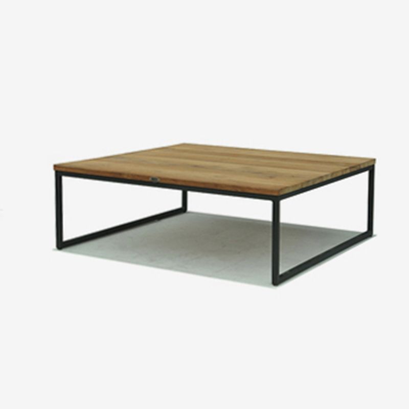 Contemporary Patio Table Teak Solid Wood Brown Rectangle Coffee Table