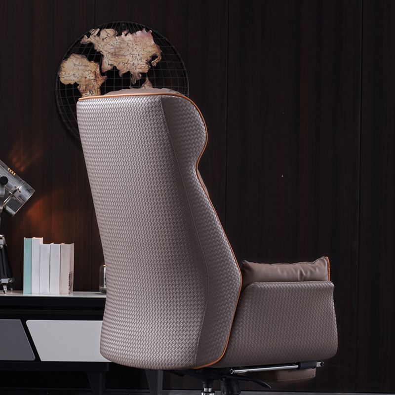 Modern Leather Managers Chair Brown Executive Chair for Office