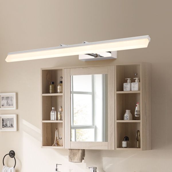 Modern Simple Vanity Light Rectangle Shape Scalable Vanity Lamp for Shower Room