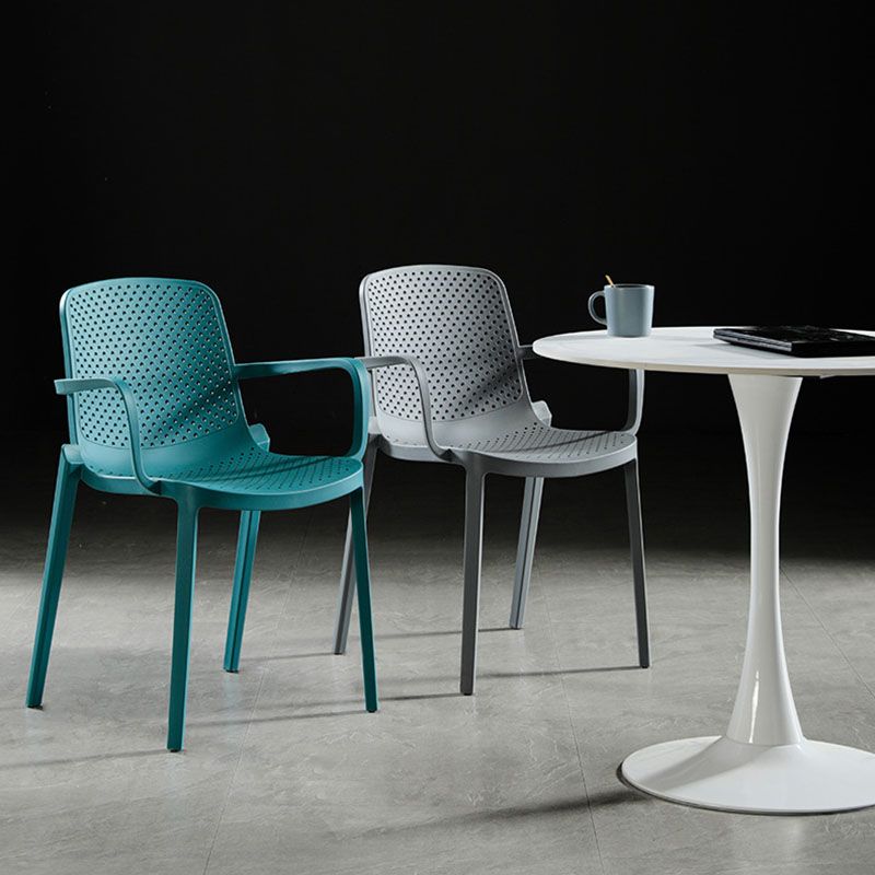 Contemporary Plastic Chair Parsons Chair in Matte Finish for Home