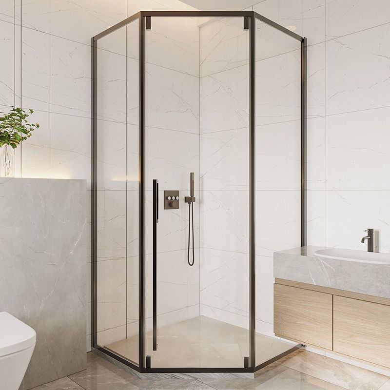 Contemporary Shower Enclosure Neo-Angle Semi-Frameless Clear Shower Enclosure