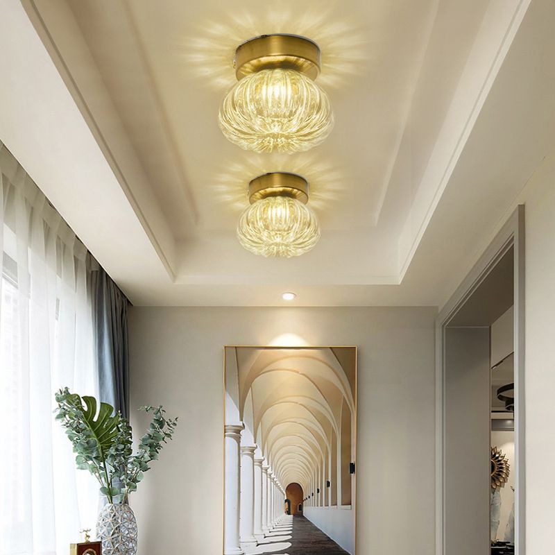 Post-Modern Ceiling Lamp Glass Ceiling Mount Light Fixture for Hallway