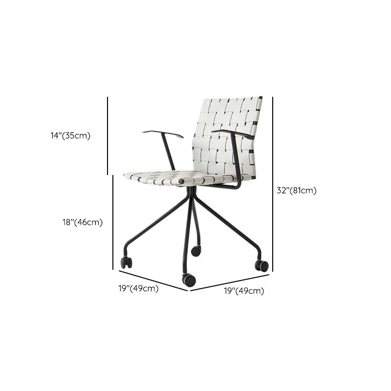 Contemporary Fixed Arms Conference Chair Gray Chair for Office