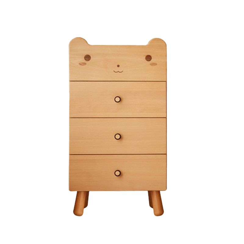 Solid Wood Kids Vertical Dresser Nordic kids Dressers with 3 Drawers